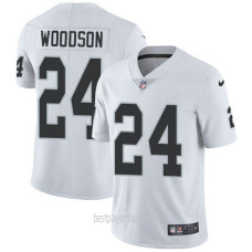 Youth Las Vegas Raiders #24 Charles Woodson Authentic White Vapor Road Jersey Bestplayer
